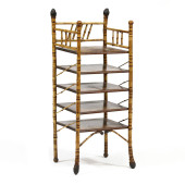 ANTIQUE ENGLISH BURNT BAMBOO D