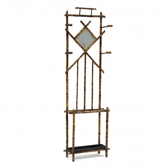 ANTIQUE ENGLISH BURNT BAMBOO HALL