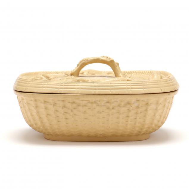ANTIQUE ENGLISH CANEWARE GAME PIE