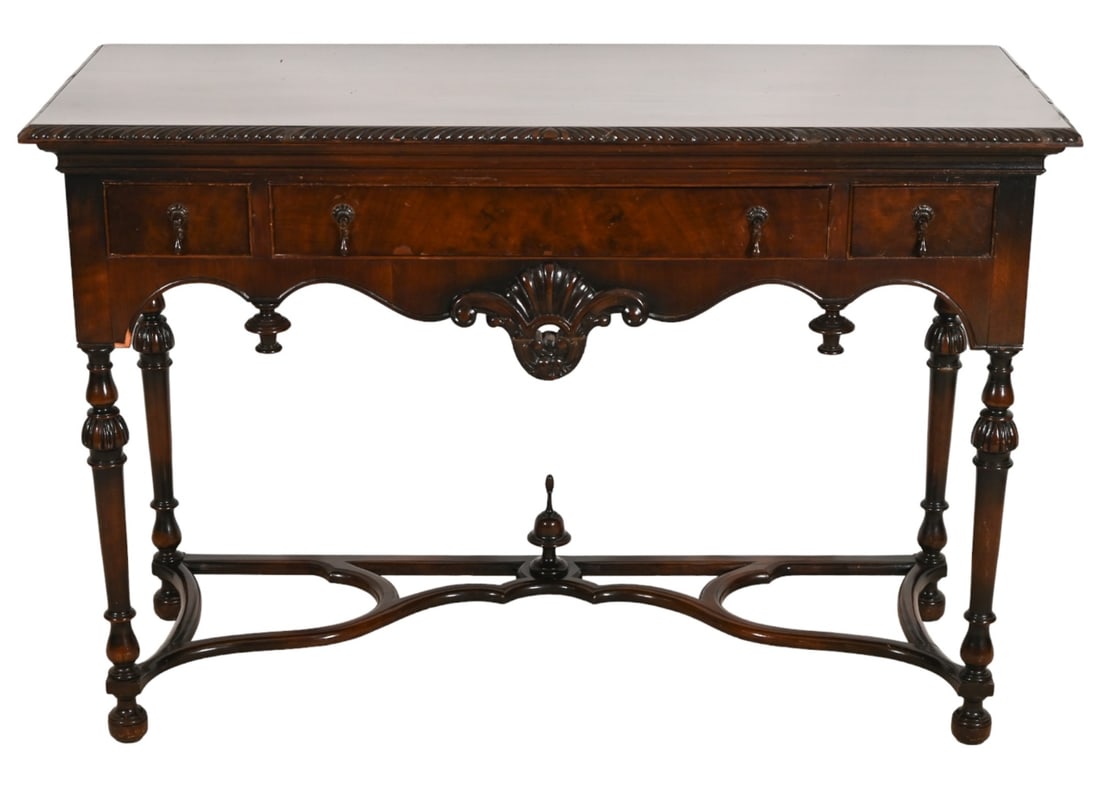 ANTIQUE ENGLISH CARVED MAHOGANY