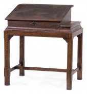 ANTIQUE ENGLISH CARVED OAK DES