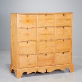 ANTIQUE ENGLISH CARVED PINE CO