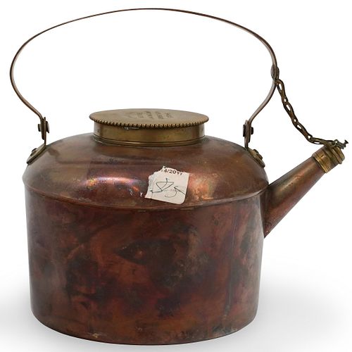 ANTIQUE ENGLISH COPPER TEA