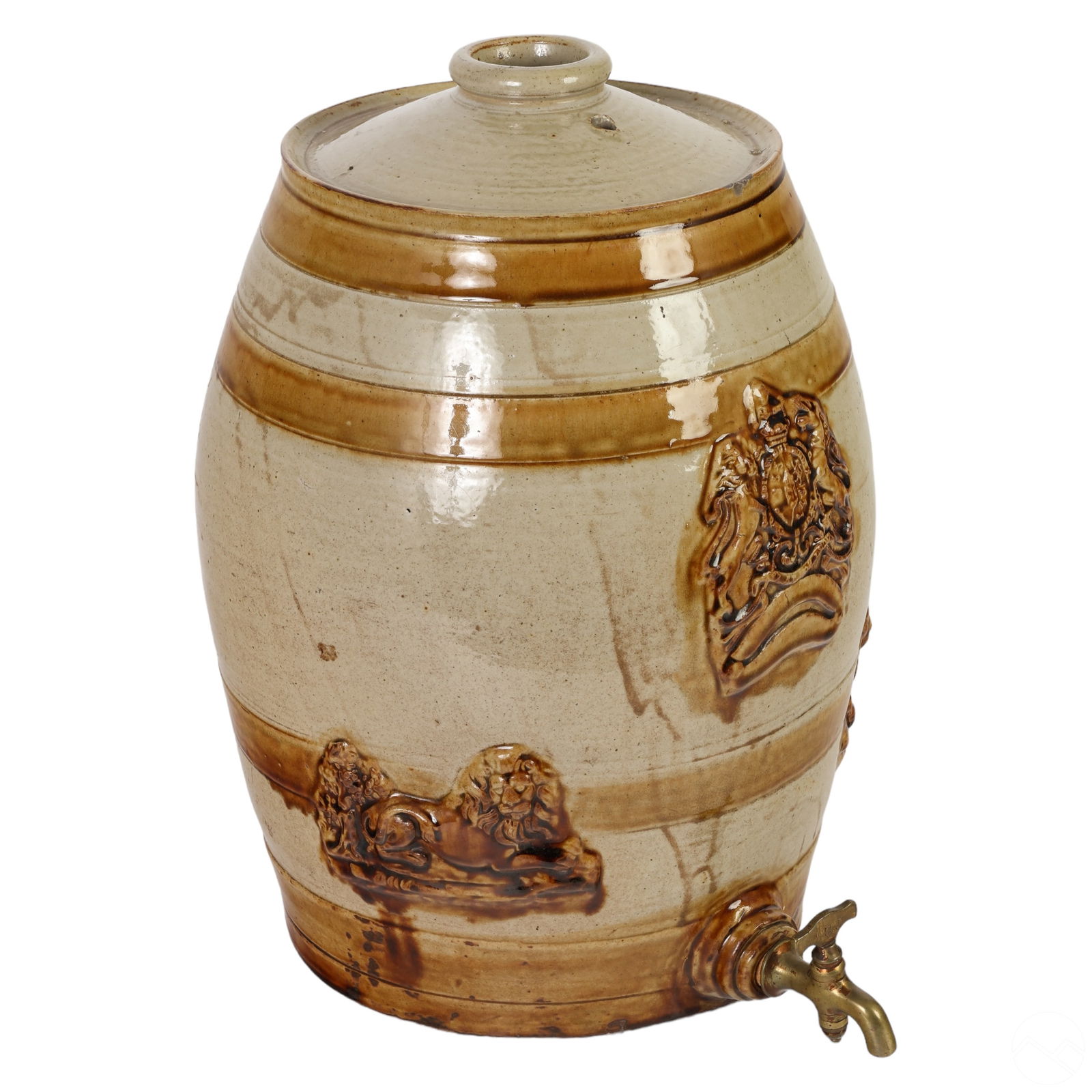 ANTIQUE ENGLISH CRESTED STONEWARE
