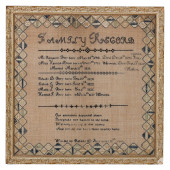 ANTIQUE ENGLISH FAMILY RECORD