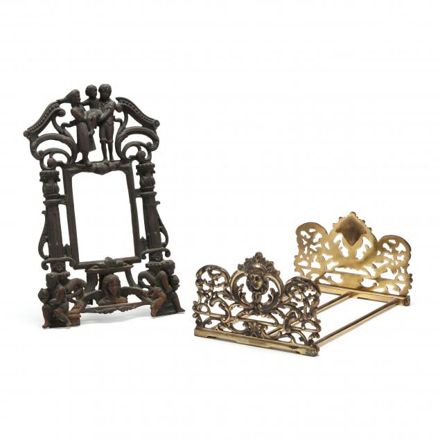 ANTIQUE ENGLISH FIGURAL FRAME AND