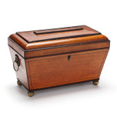ANTIQUE ENGLISH INLAID MAHOGAN