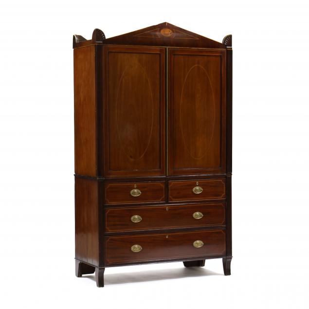 ANTIQUE ENGLISH INLAID MAHOGANY