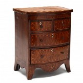 ANTIQUE ENGLISH INLAID OAK MIN