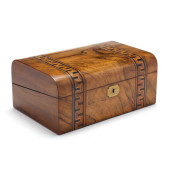 ANTIQUE ENGLISH INLAID WALNUT