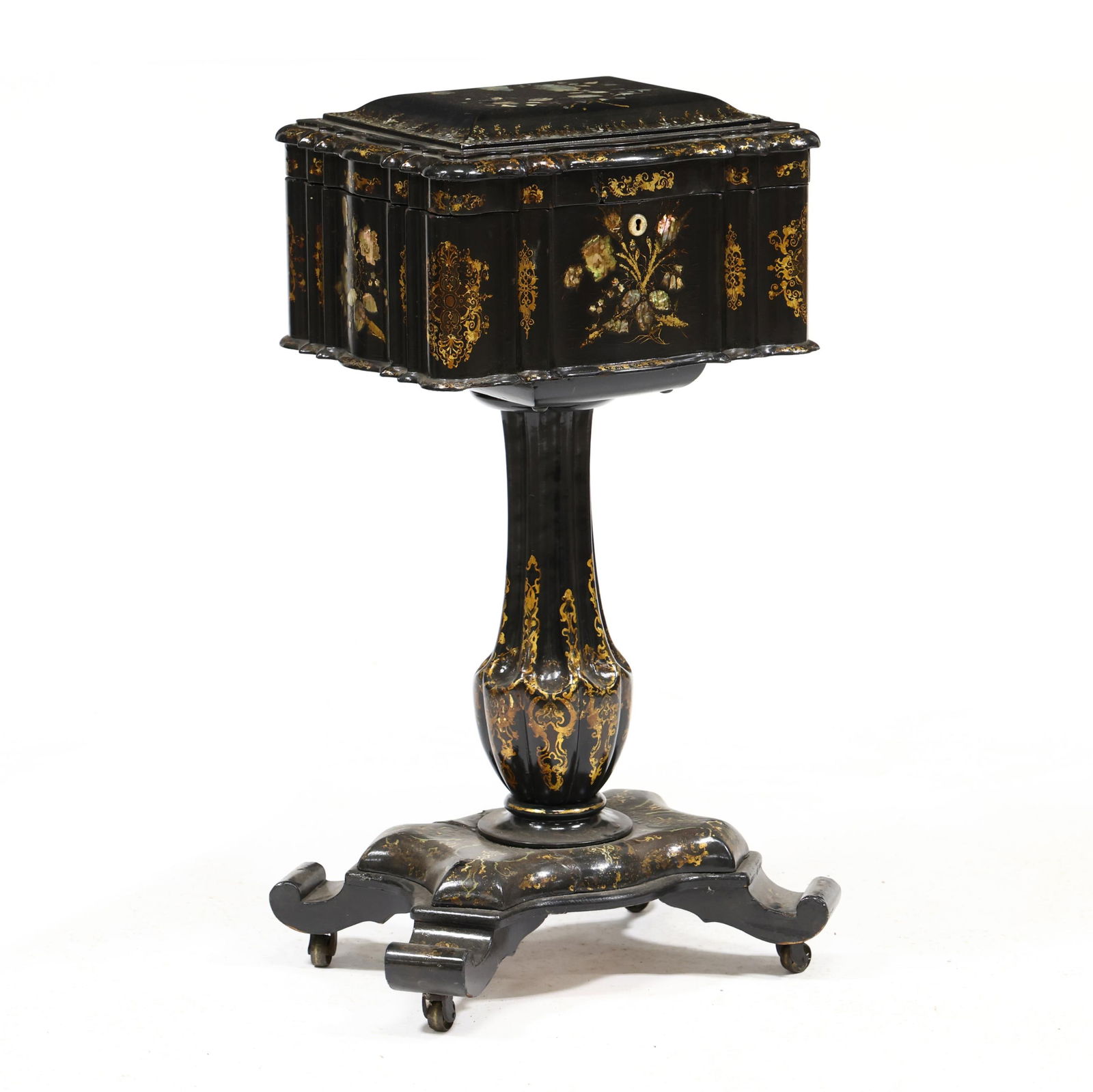 ANTIQUE ENGLISH LACQUERED AND