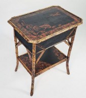 ANTIQUE ENGLISH LACQUERED BAMB