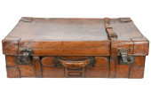 ANTIQUE ENGLISH LEATHER STEAME