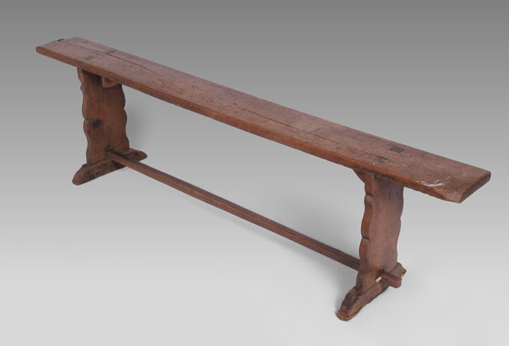 ANTIQUE ENGLISH LONG BENCH: Thru