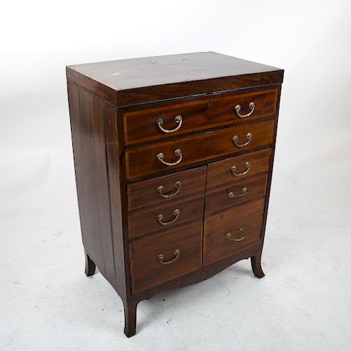 ANTIQUE ENGLISH MAHOGANY BEAU