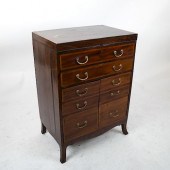 ANTIQUE ENGLISH MAHOGANY BEAU