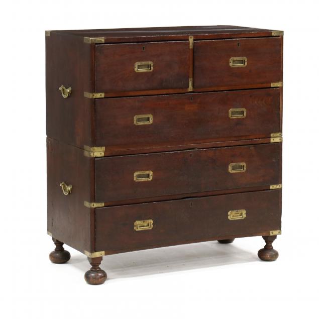 ANTIQUE ENGLISH MAHOGANY CAMPAIGN