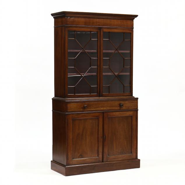 ANTIQUE ENGLISH MAHOGANY CHINA OR