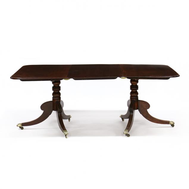 ANTIQUE ENGLISH MAHOGANY DOUBLE