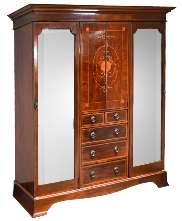 ANTIQUE ENGLISH MARQUETRY INLAID