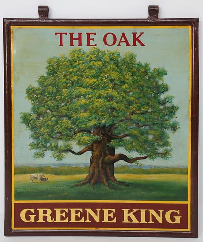 ANTIQUE ENGLISH METAL PUB SIGN "THE
