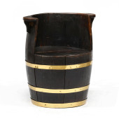 ANTIQUE ENGLISH OAK BARREL FOR