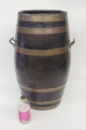 ANTIQUE ENGLISH OAK BRASS BOUN