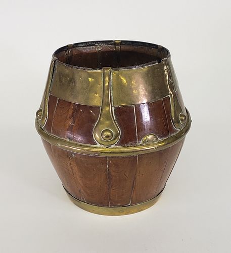 ANTIQUE ENGLISH OAK BRASS BOUND