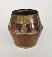 ANTIQUE ENGLISH OAK BRASS BOUN