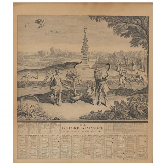 ANTIQUE ENGLISH OXFORD ALMANAC
