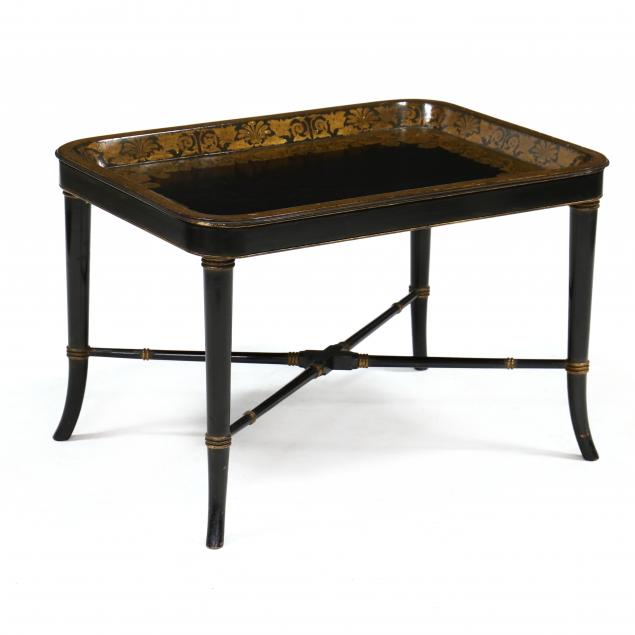 ANTIQUE ENGLISH PAPIER MACHE TRAY