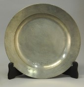 ANTIQUE ENGLISH PEWTER CHARGER