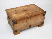 ANTIQUE ENGLISH PINE IRON STRA