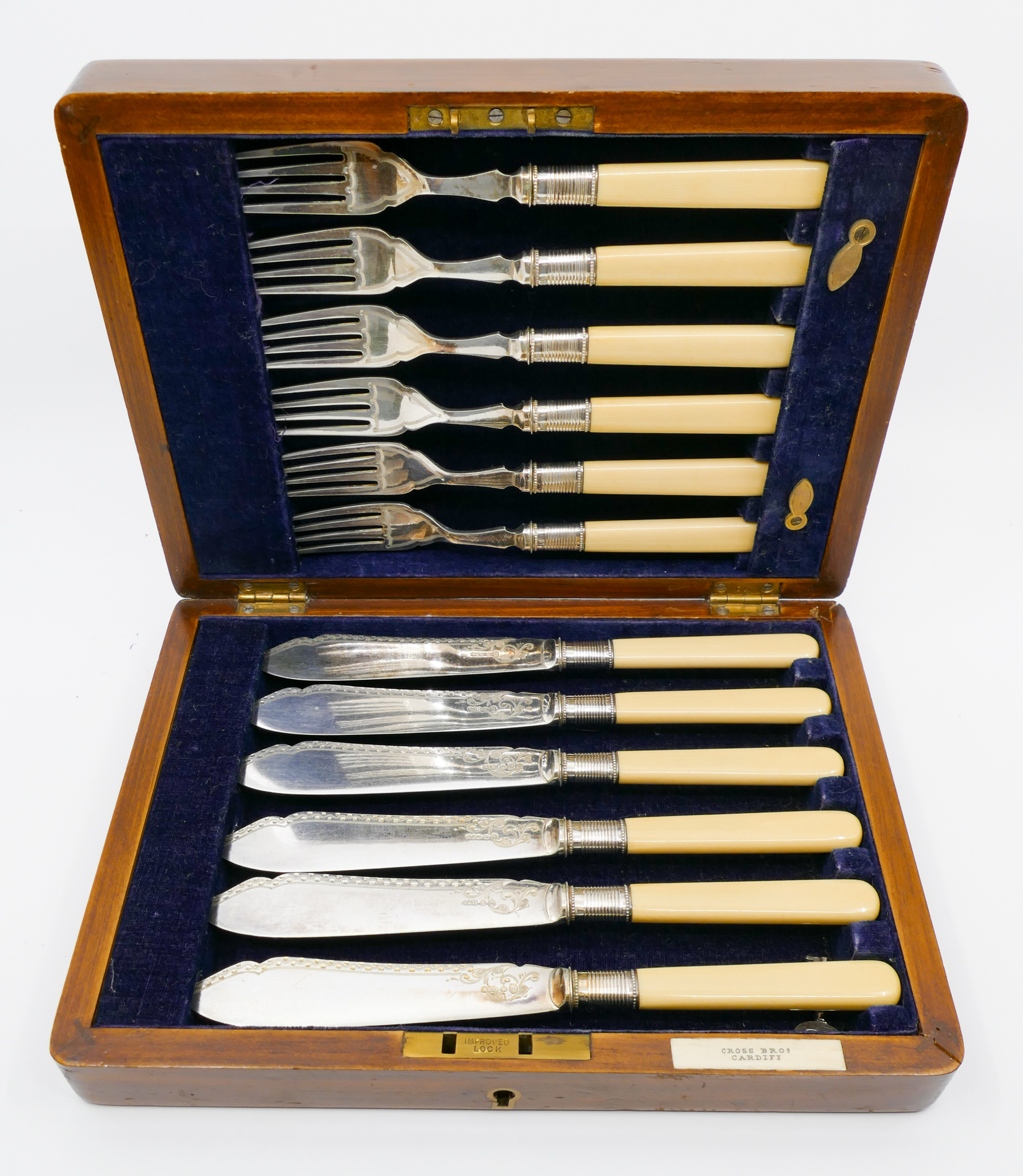 Antique English Plated Fruit Set in