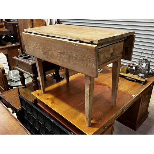 Antique English rustic pine drop
