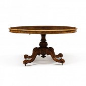ANTIQUE ENGLISH TILT-TOP BURL