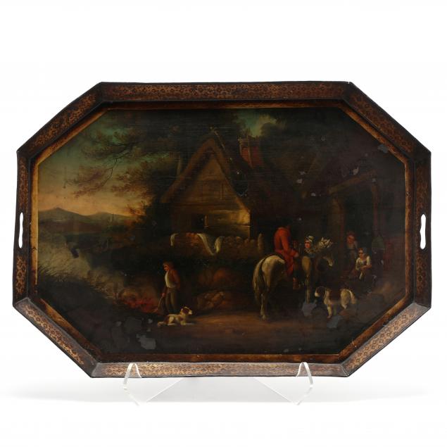 ANTIQUE ENGLISH TOLE TRAY