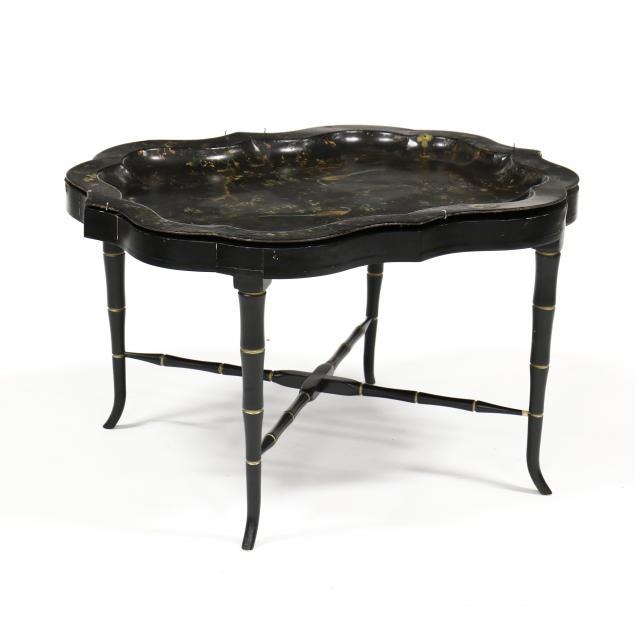 ANTIQUE ENGLISH TOLE TRAY WITH