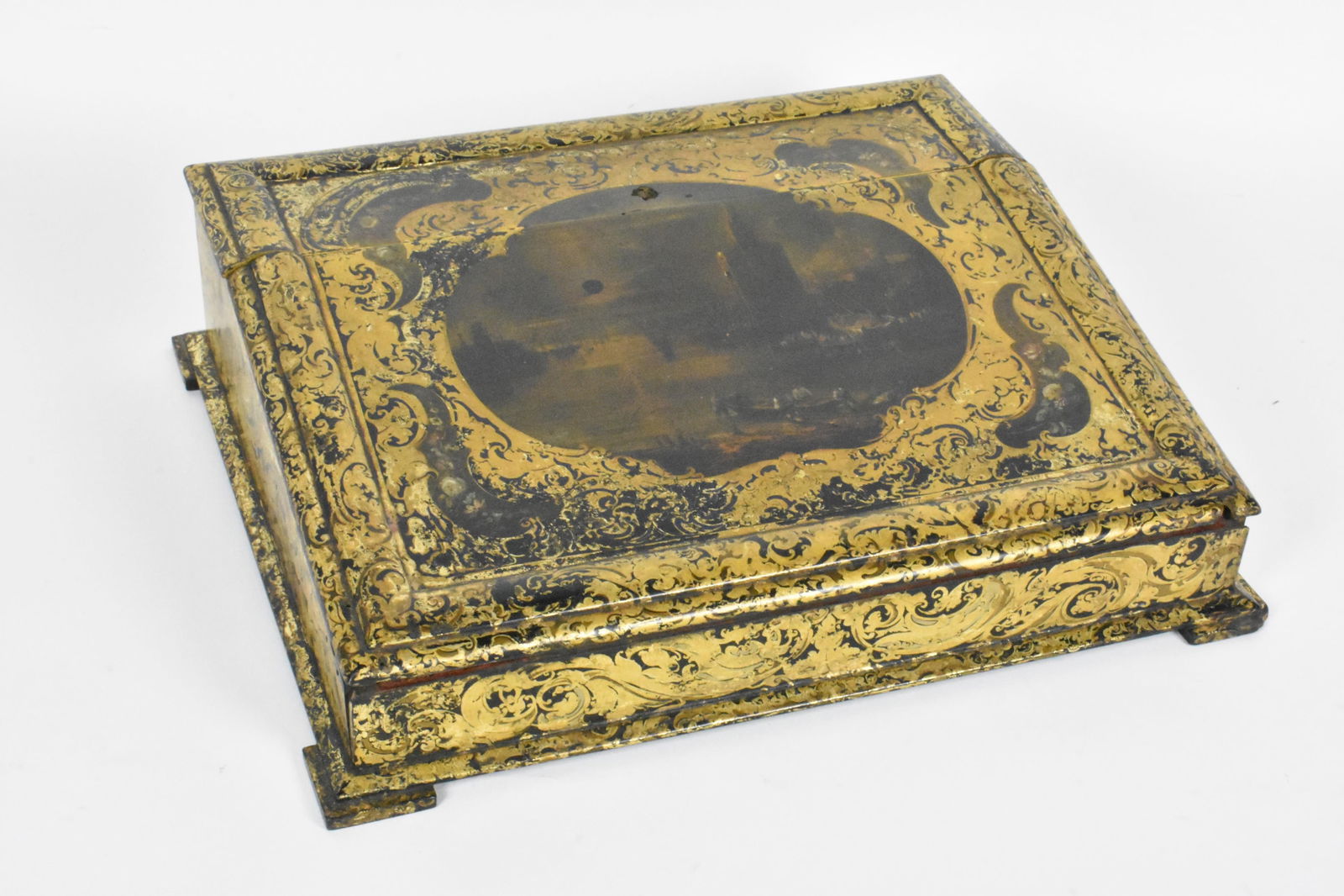 ANTIQUE ENGLISH VICTORIAN LACQUERED