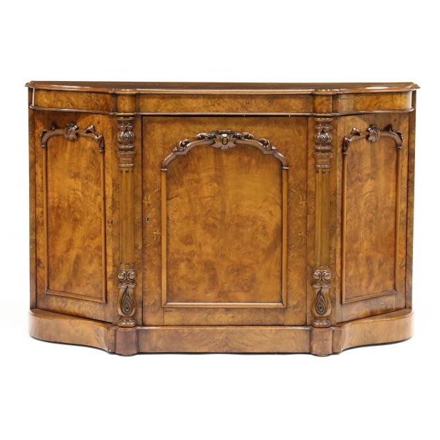 ANTIQUE ENGLISH WALNUT CREDENZA