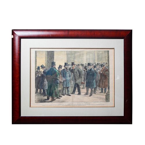ANTIQUE ENGRAVED VICTORIAN PRINT,