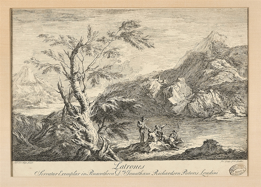 Antique engraving by Joseph Goupy