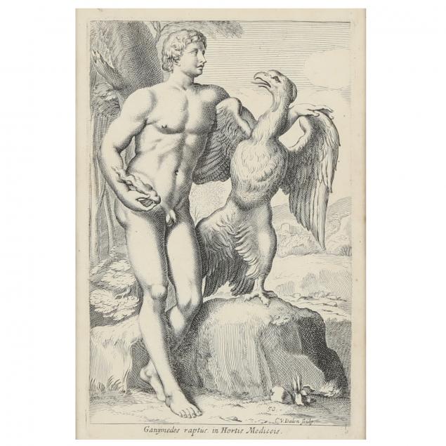 ANTIQUE ENGRAVING OF GANYMEDE Circa