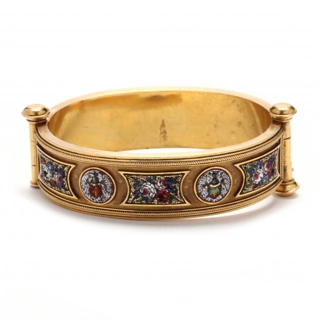 ANTIQUE ETRUSCAN REVIVAL GOLD AND