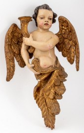 ANTIQUE EUROPEAN GILT WOOD CHE