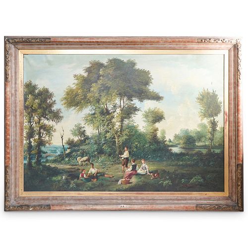 ANTIQUE EUROPEAN R. DURVILLE OIL ON