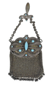 ANTIQUE EUROPEAN SILVER TONE A