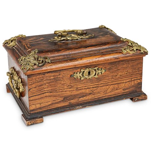 ANTIQUE EUROPEAN WOOD & BRONZE