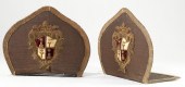 Antique Family Crest Bookendsp