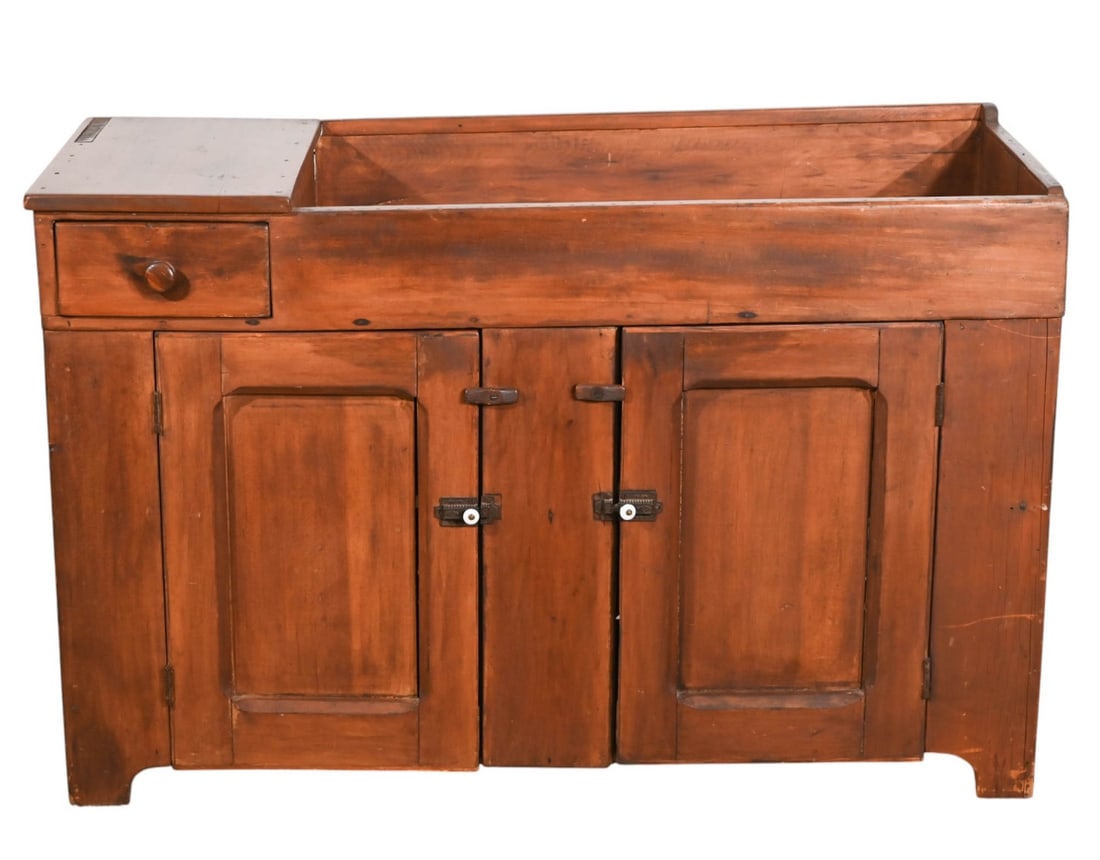 ANTIQUE FARMHOUSE PINE DRY SINK